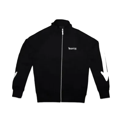 DISCLAIMER FULL ZIP UOMO CON COLLO ALTOO IN FELPA "NERO"