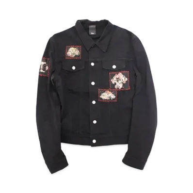 Dior HOMME x TORU KAMEI Vanitas Patch Denim Jacket "Black"