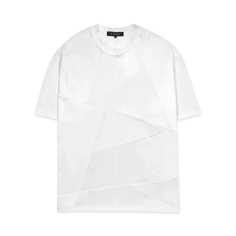 ANREALAGE PANEL PATCHWORK T-SHIRT "WHITE"