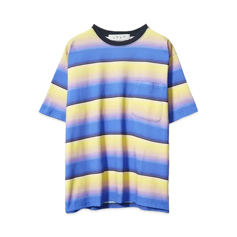 Bal GRADIENT STRIPE CREW NECK TEE "BLUE"
