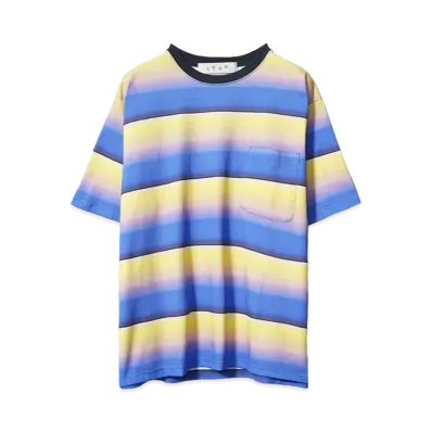 Bal GRADIENT STRIPE CREW NECK TEE "BLUE"