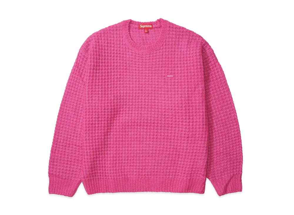 Supreme Small Box Waffle Sweater "Pink"