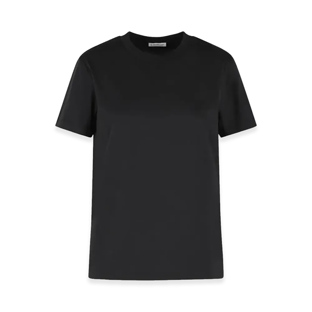 MONCLER Women's Embroidered Logo Cotton T-Shirt "Black"