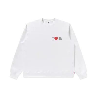 Black Eye Patch I Love BEP Crewsweat "White"