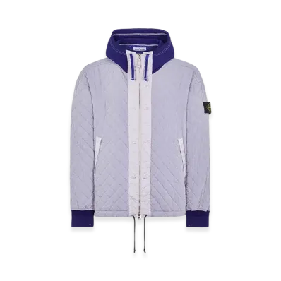 Stone Island 40133 50 Fili Quilted-TC Lightweight Brushed Nylon Cotton Canvas Padded Hood Jacket - 23FW "Lavender"