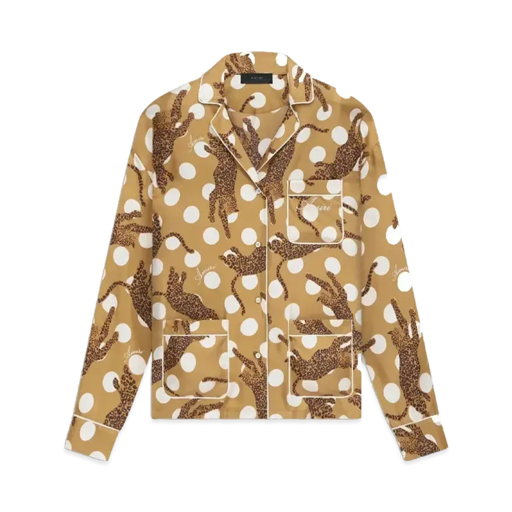 AMIRI Leopard Pj Shirt "Chai Tea"