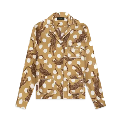 AMIRI Leopard Pj Shirt "Chai Tea"