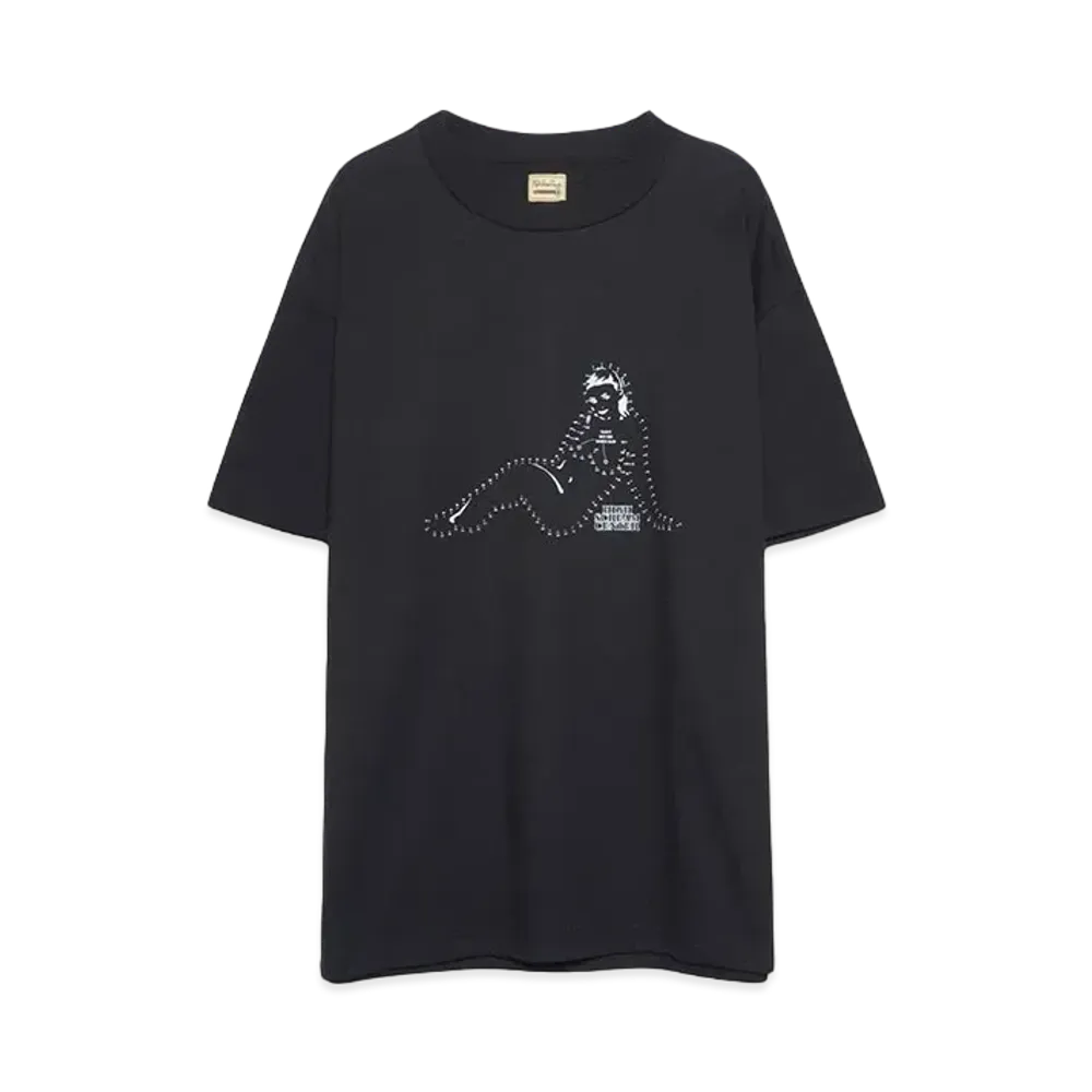 High Scream Center DOTTED LINE TEE "BLACK"