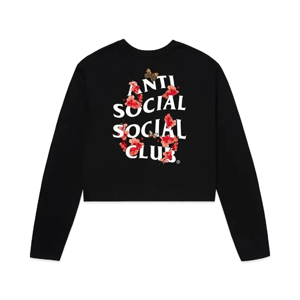 ANTI SOCIAL SOCIAL CLUB Kkotch Women's Crop LS Tee "Black"