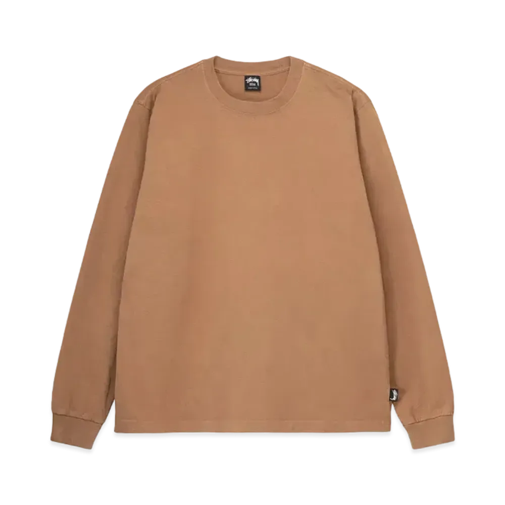 Stussy Pigment Dyed LS Crew "Brown"