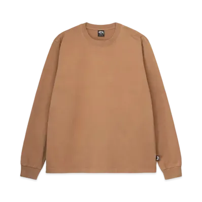 Stussy Pigment Dyed LS Crew "Brown"