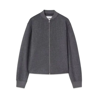 Jil Sander Men's Zip-Up Sweatshirt "Ash Grey"