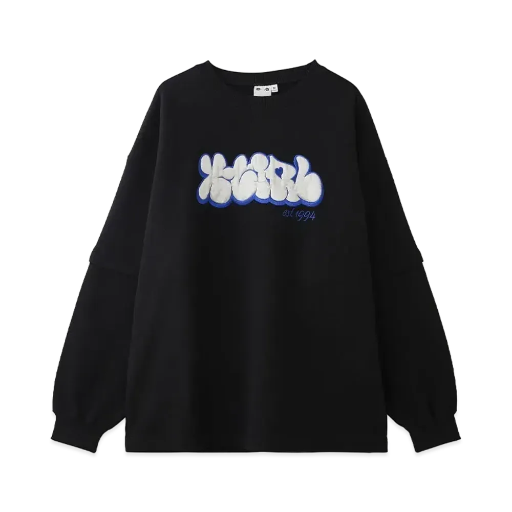 X-Girl Plump Logo Layered Sweat Top "Black"
