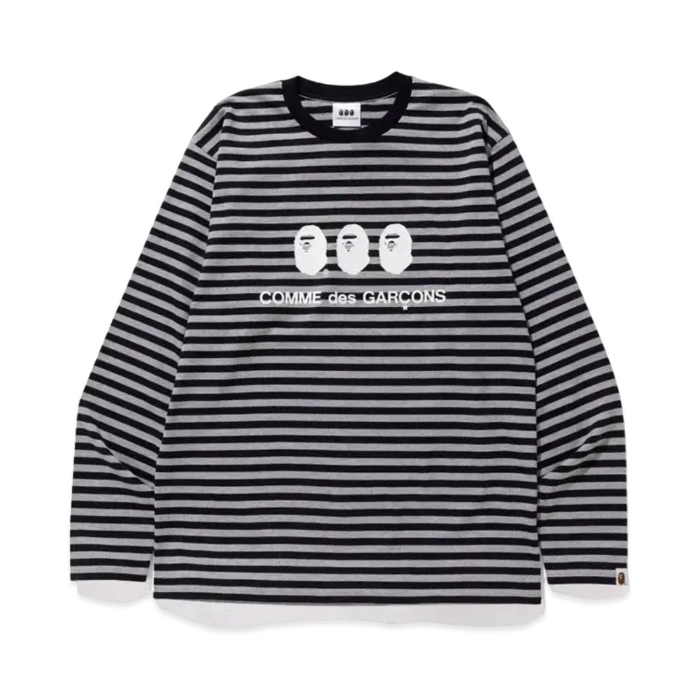 A BATHING APE / Comme des Garcons OSAKA L/S TEE "Black"