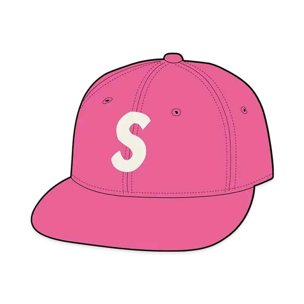 Supreme Ebbets S Logo Fitted 6-Panel "Bright Pink"