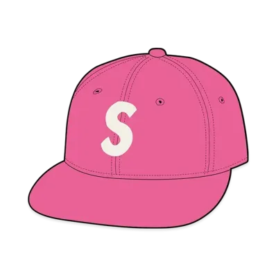 Supreme Ebbets S Logo Fitted 6-Panel "Bright Pink"
