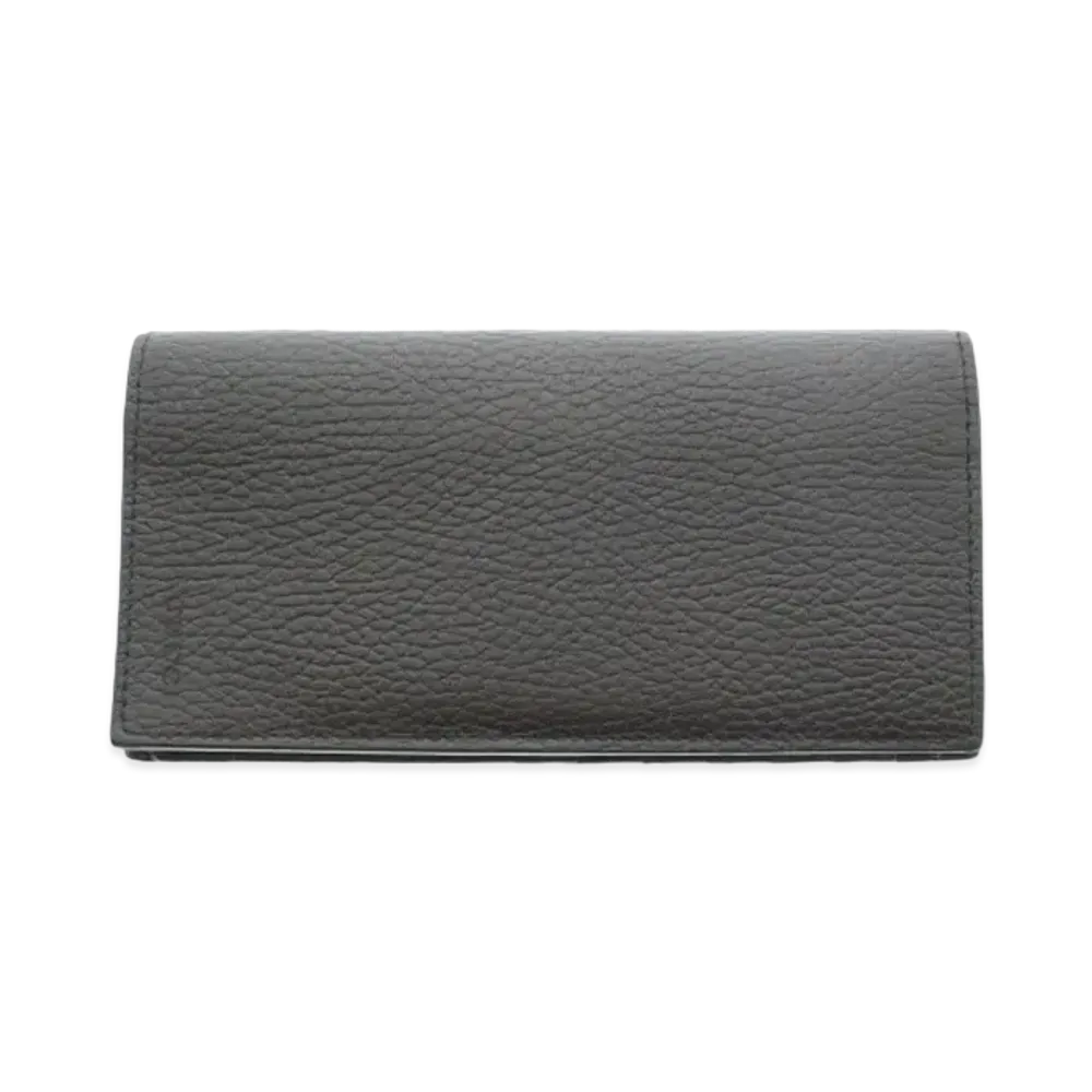 GUCCI Long Bill Holder Leather "Brown"