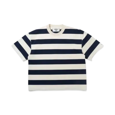 Perfect Ribs Short Sleeve T Shirts "Navy/White"