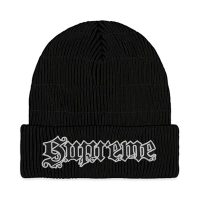 Supreme Metallic Stripe Beanie "Black"