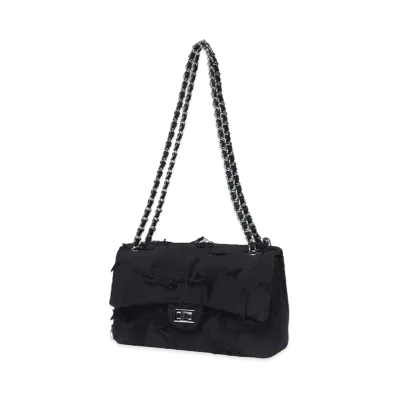 EMOTIONAL WORLD Vintage Chain Bag-Medium "BLACK NAVY"