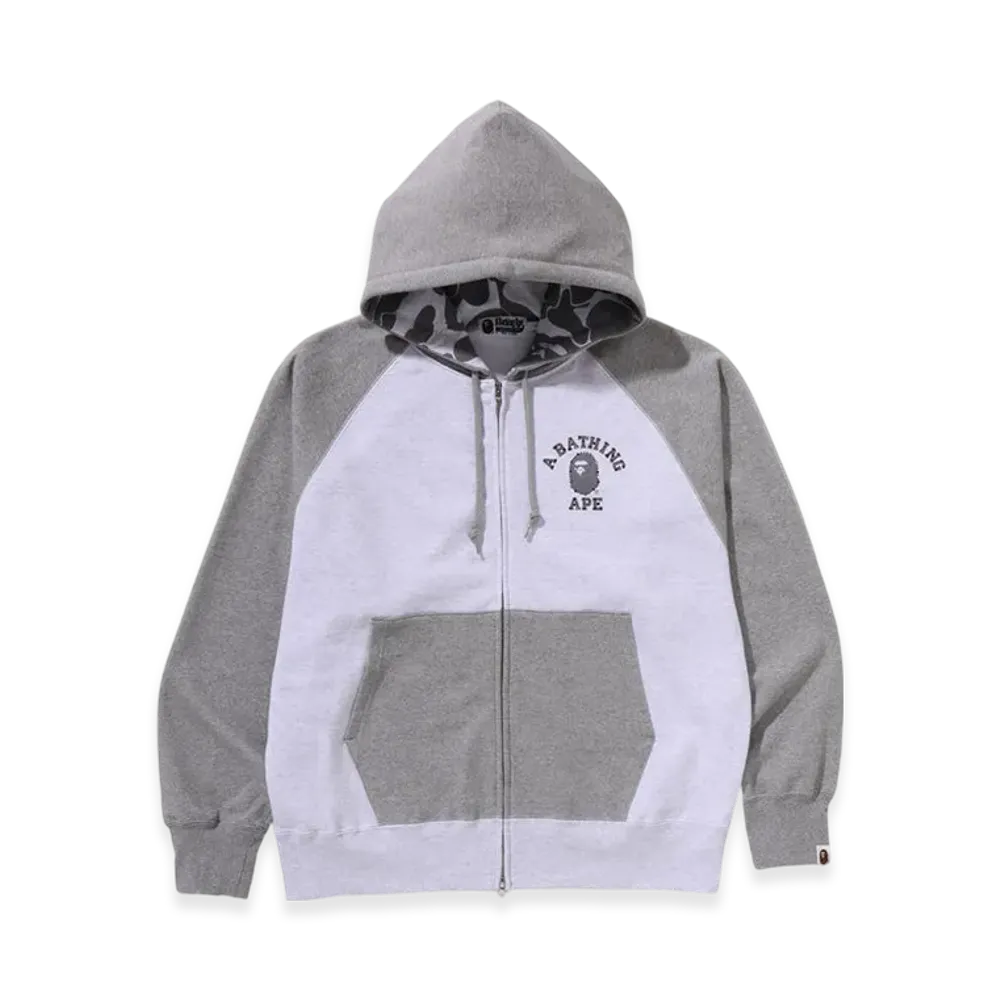 A BATHING APE Color Stone Bape Relaxed Fit Zip Hoodie "Gray"