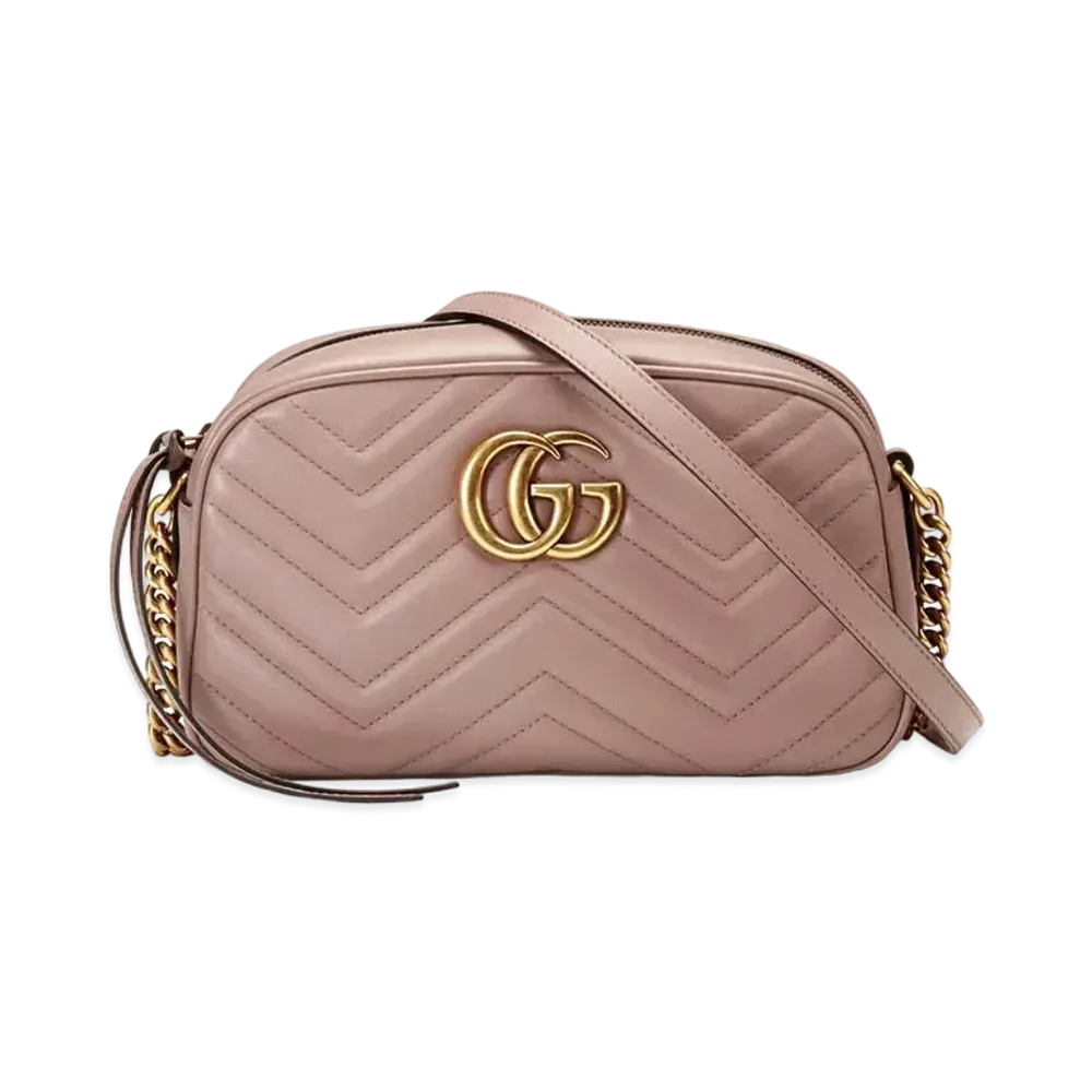 GUCCI GG Marmont Small Matelasse Shoulder Bag "Beige"