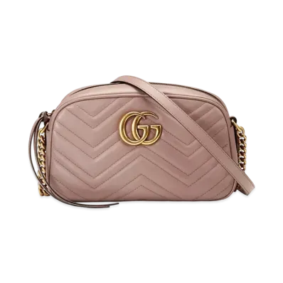 GUCCI GG Marmont Small Matelasse Shoulder Bag "Beige"