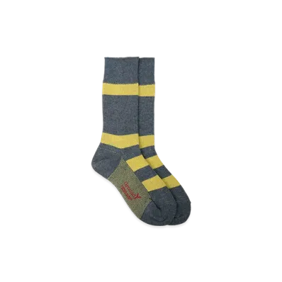 Ground Y Cotton Acrylic Border Socks "Grey"