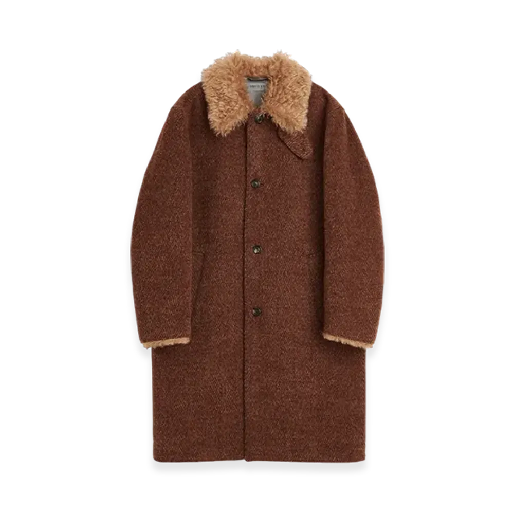 OUR LEGACY Work Shop Polare Coat "Ruggine Herringbone Marrone"