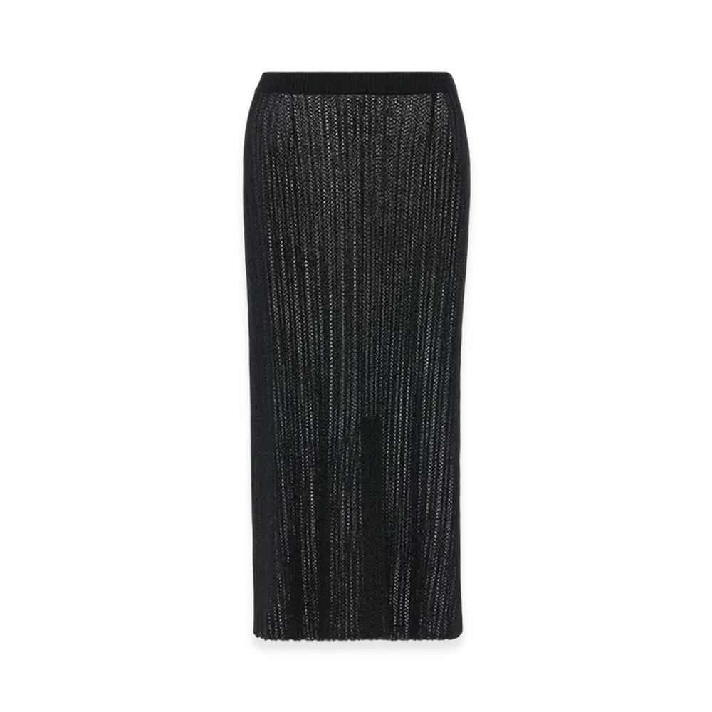 Maison Margiela Rib Knit Midi Skirt "Black"