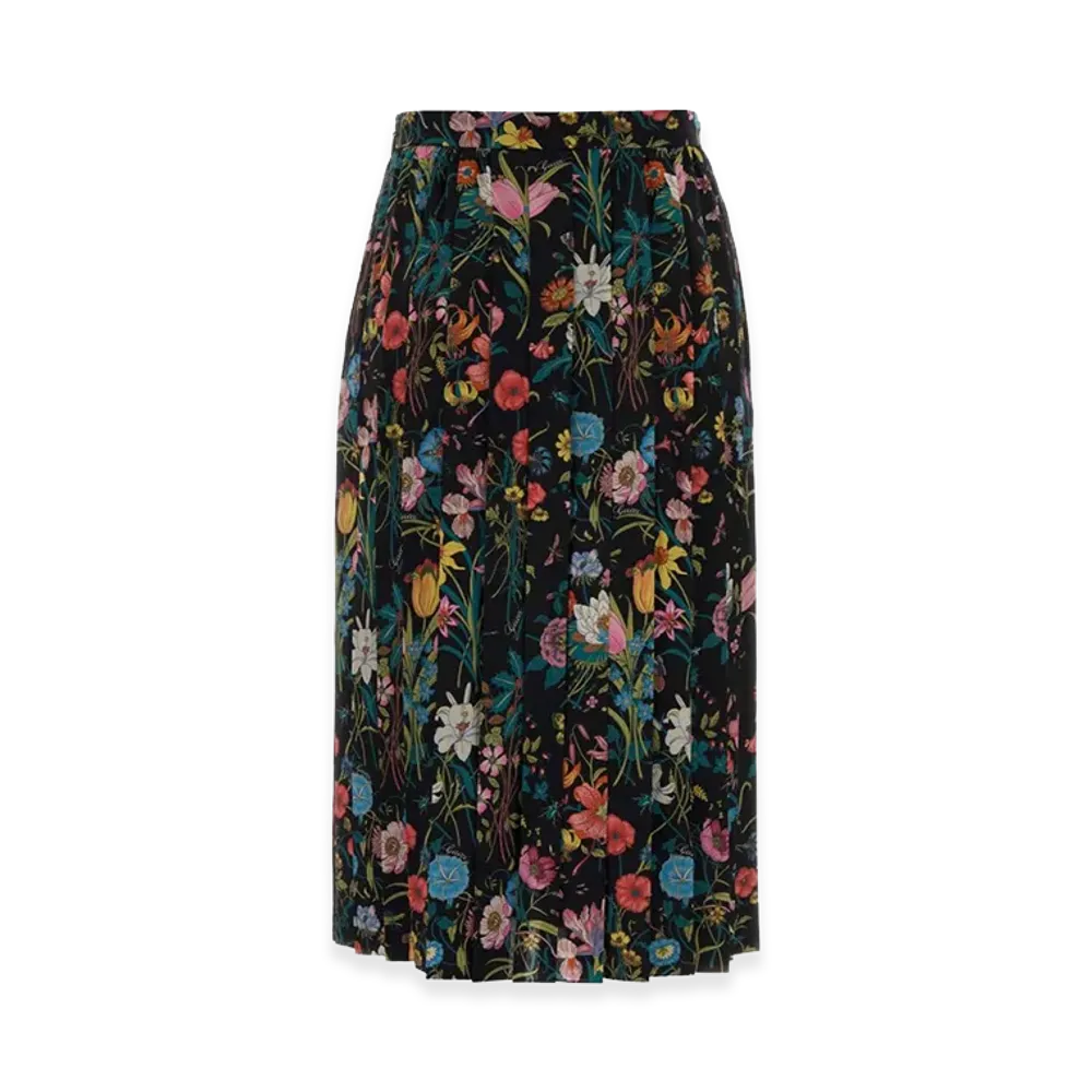 GUCCI Women's Twill Skirt "Black"