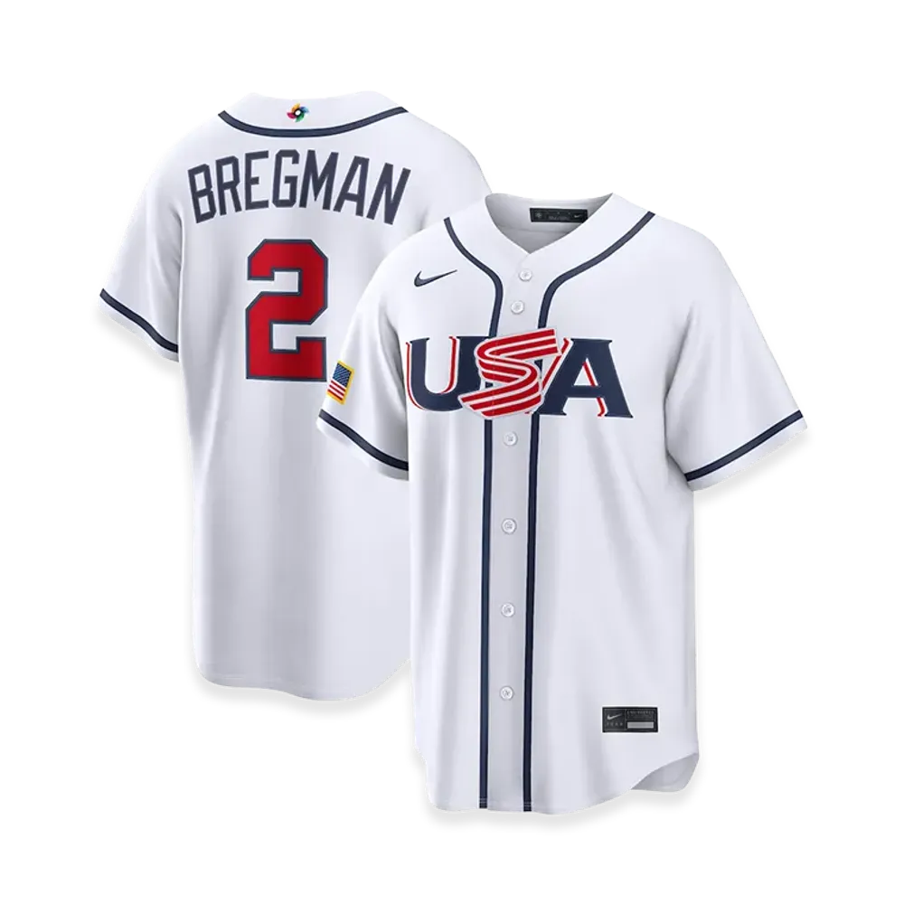 Nike 2026WBC World Baseball Classic Alex Bregman USA Baseball Home Stadium Jersey "White"