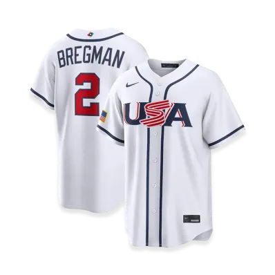 Nike 2026WBC World Baseball Classic Alex Bregman USA Baseball Home Stadium Jersey "White"
