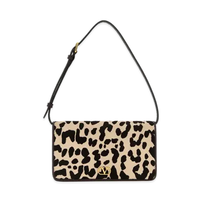 Valentino Women's Calf Hair Mini Vlogo Signature Shoulder Bag "Printed/Animal Print"