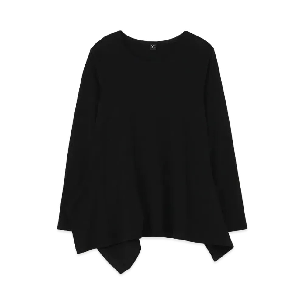 Yohji Yamamoto Y's SMOOTH BACK DRAPE T "Black"