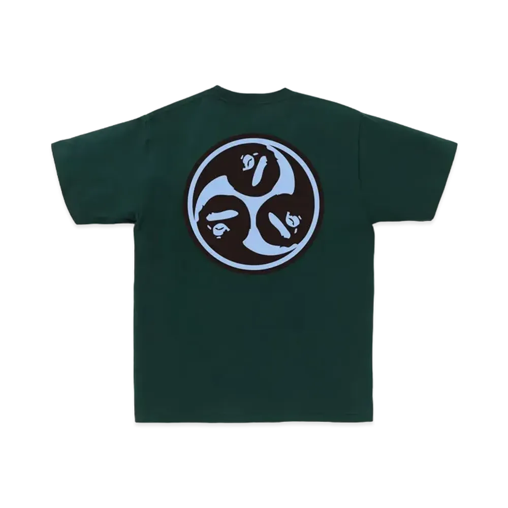 A BATHING APE Japan Culture Mitsudomoe Tee "Green"