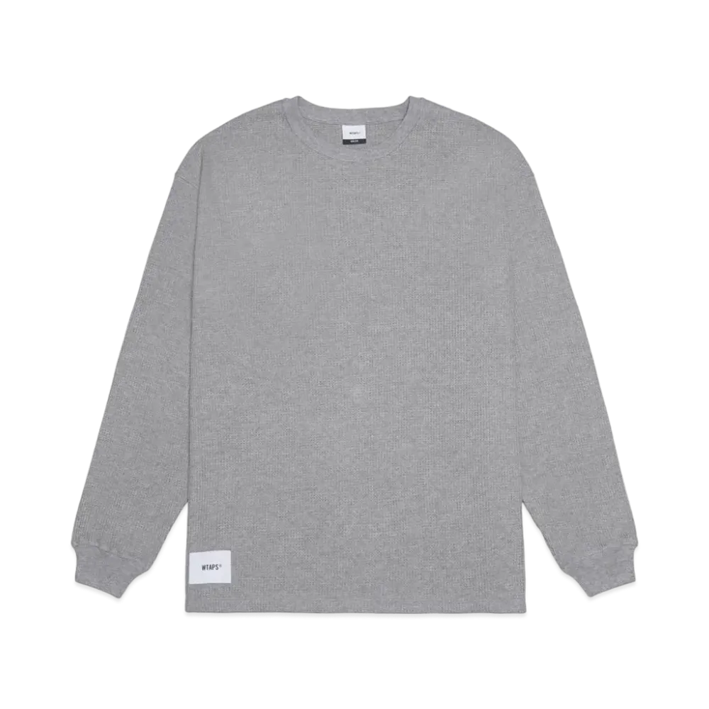 WTAPS Waffle 01 / LS / Cotton. Sign "Ash Gray"