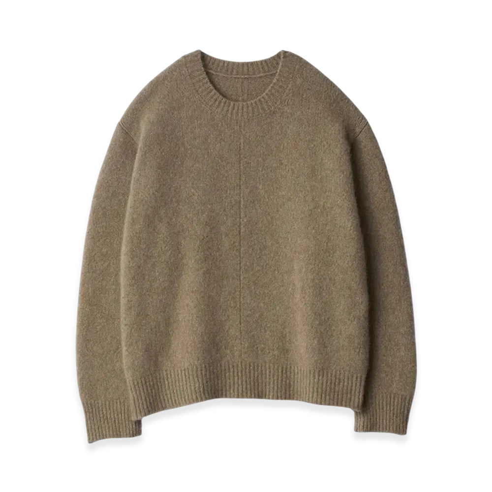 ssstein Cashmere/Sable Tweed Knit Crew Neck LS "Beige"