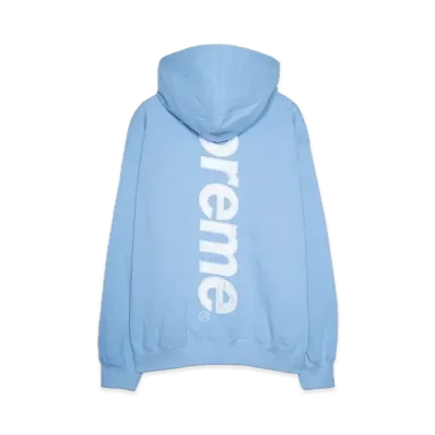 Supreme Satin Applique Hooded Sweatshirt "Light Blue" (24FW)