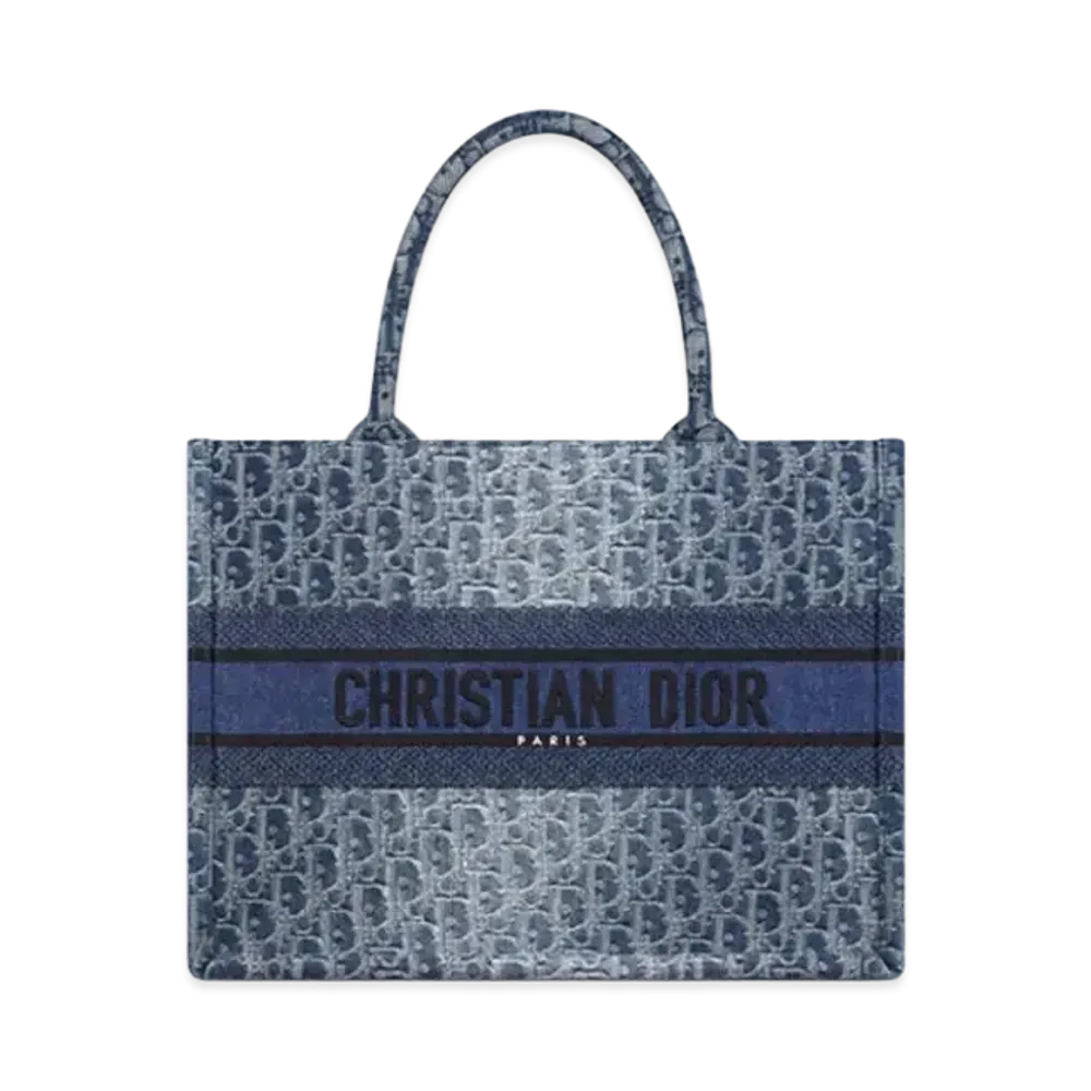 Dior Medium Dior Book Tote Denim Dior Oblique Jacquard "Blue"