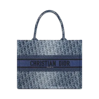Dior Medium Dior Book Tote Denim Dior Oblique Jacquard "Blue"