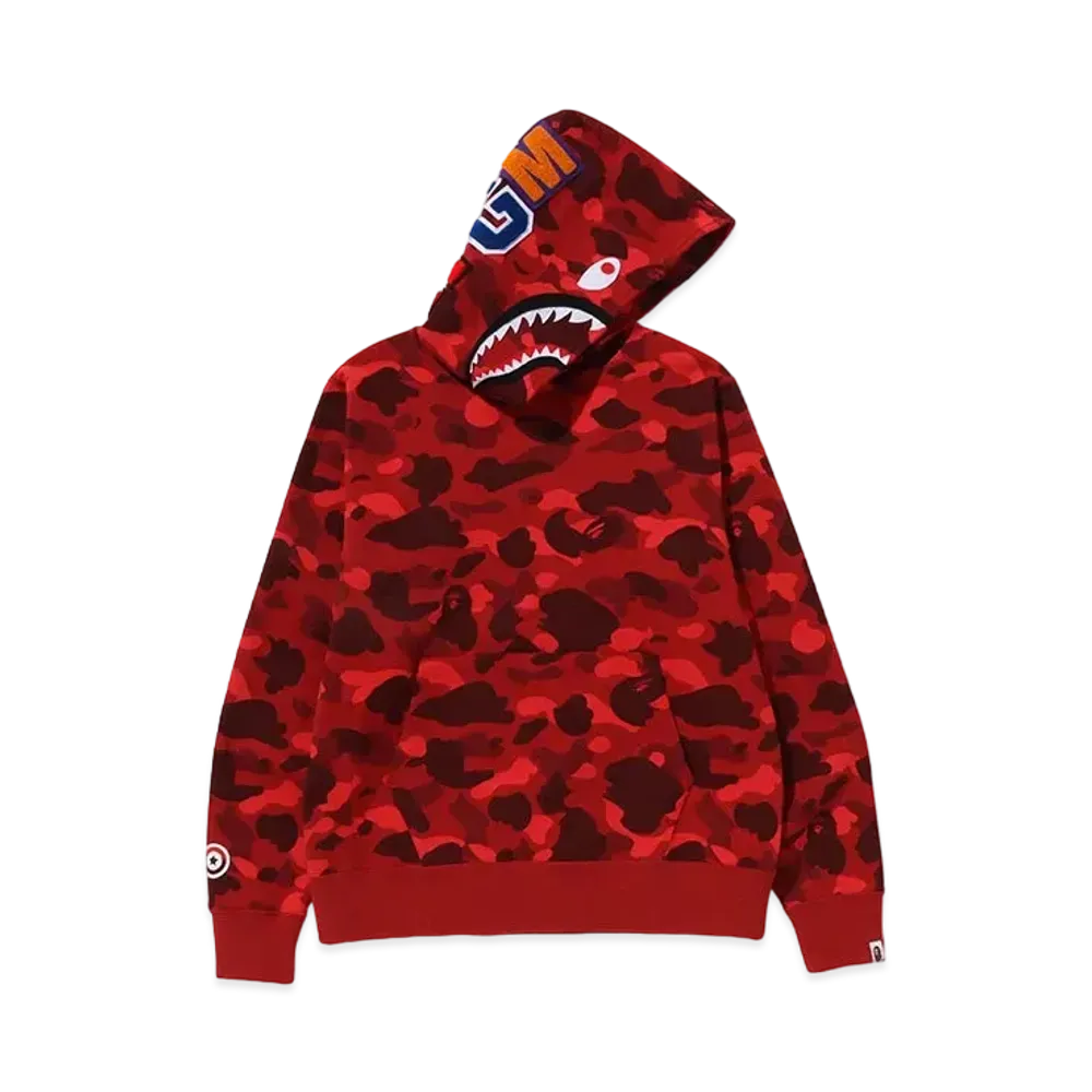 A BATHING APE Shark Pullover Hoodie "Red"