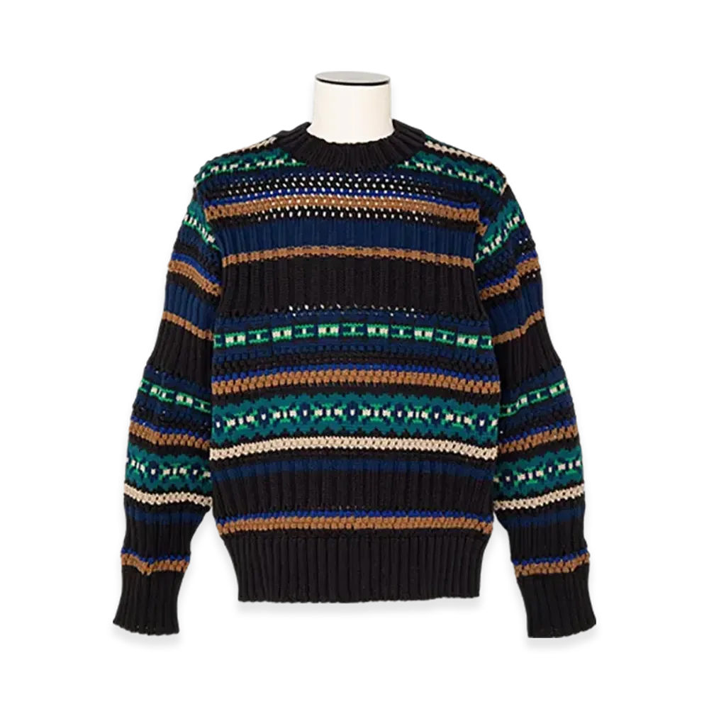 sacai Mesh Knit Pullover "Black"