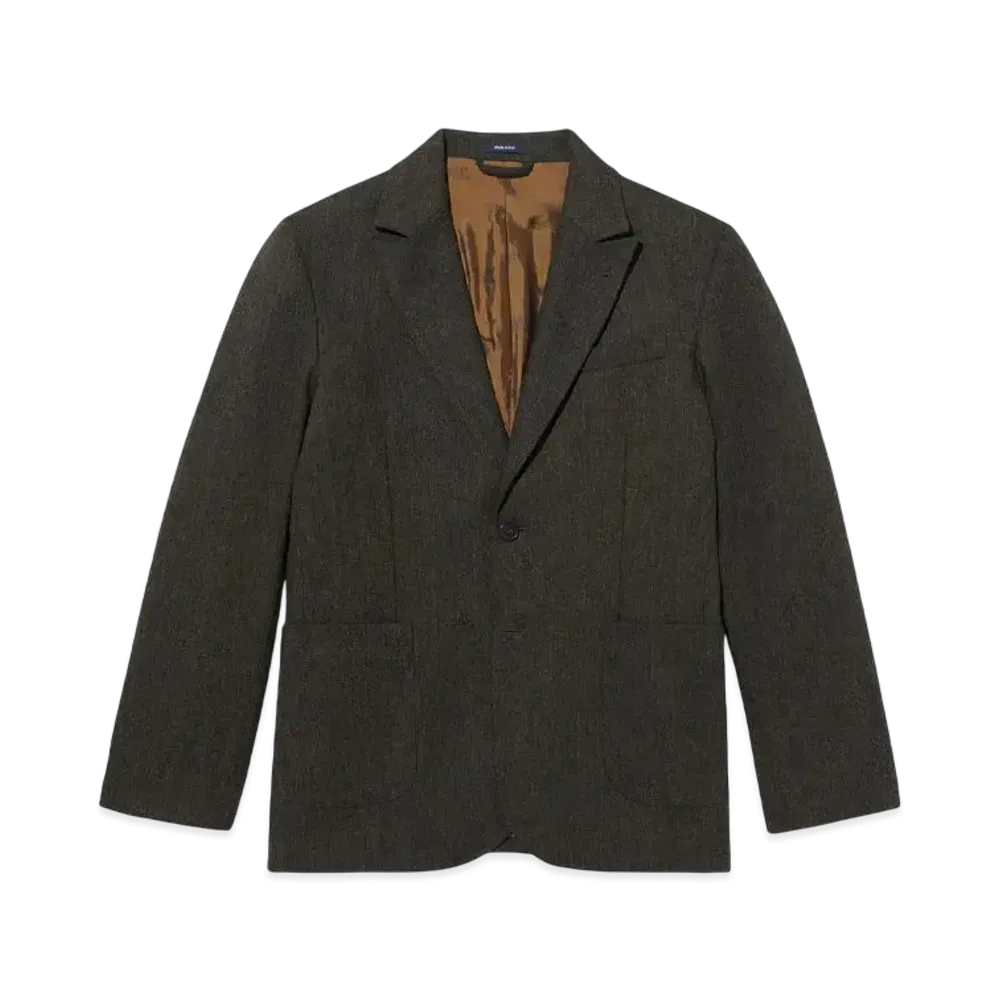 Noah Peak Lapel Single-Breasted Jacket "Beige/Brown"