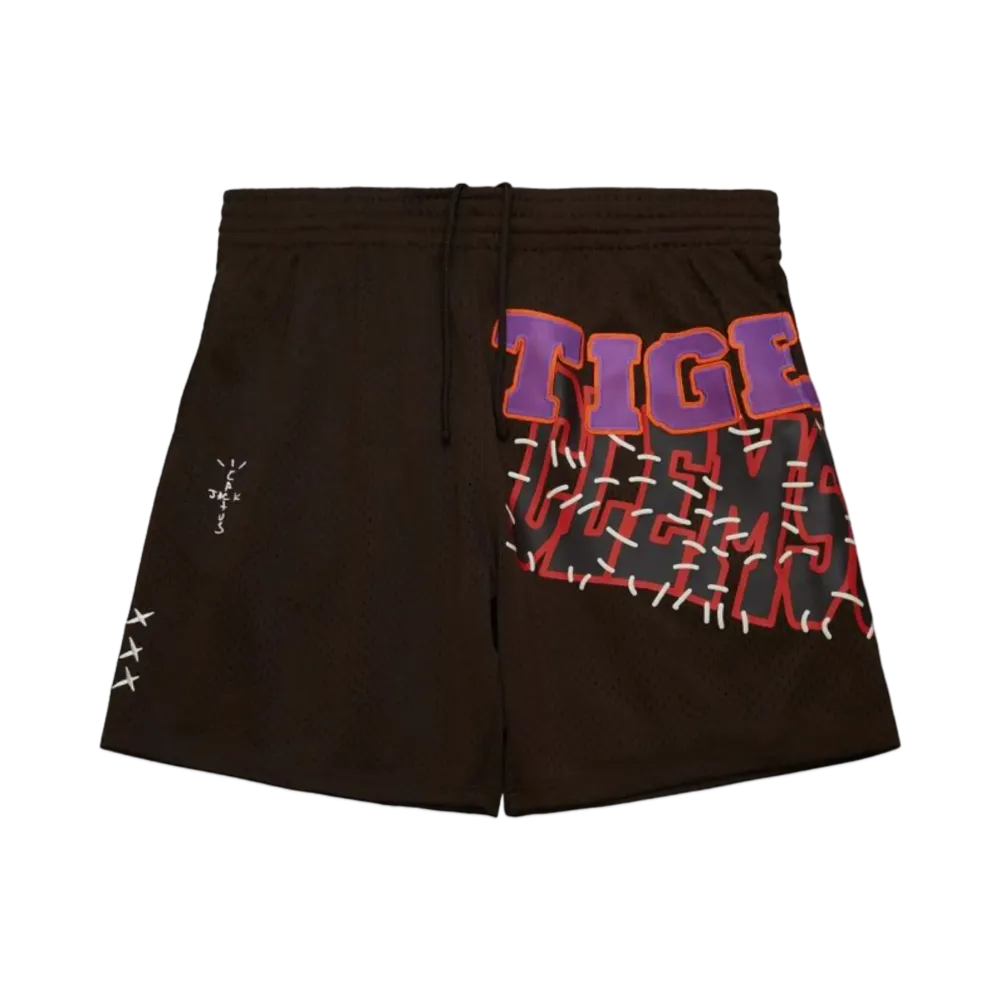 Travis Scott x M&N x Clemson University Shorts "Brown"