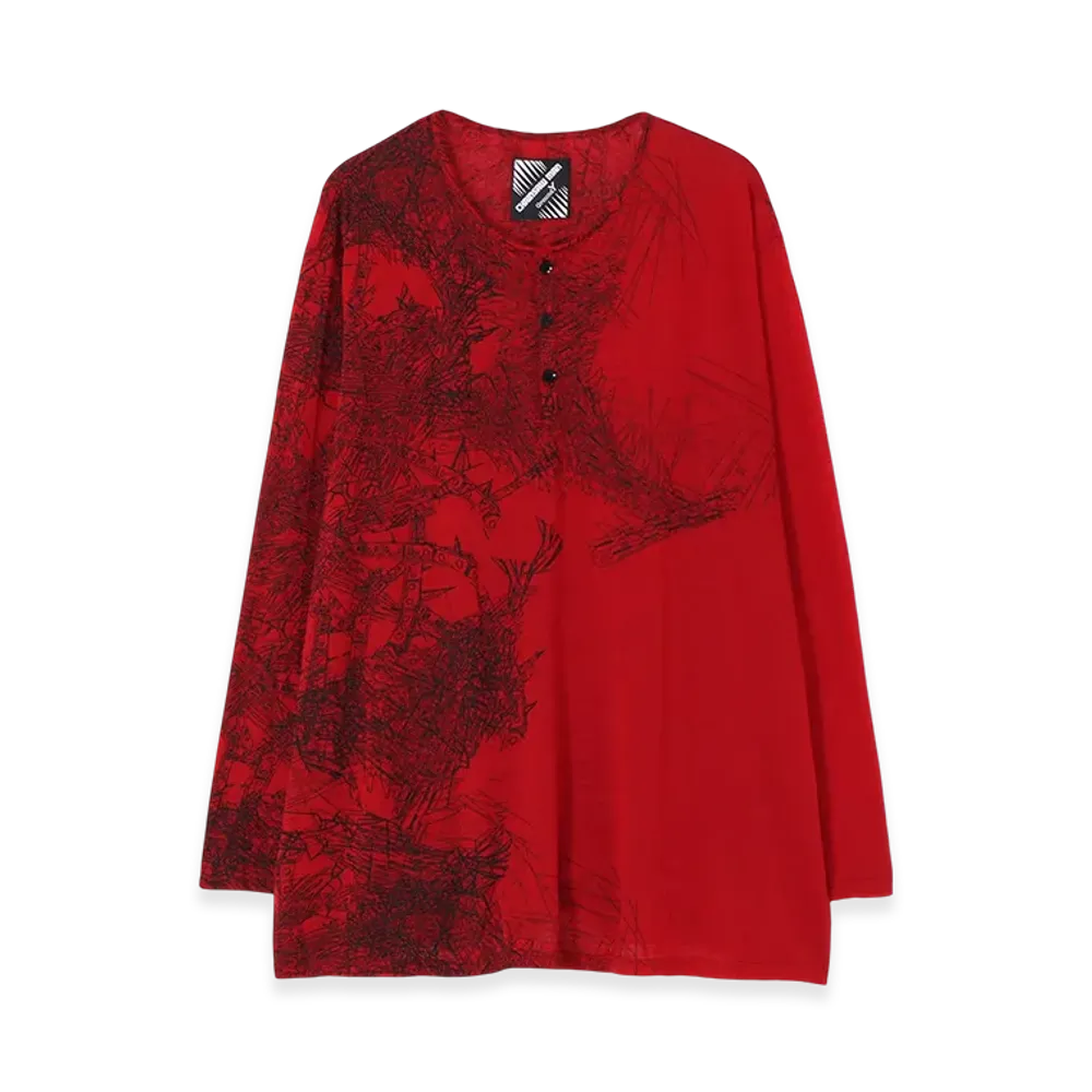 Ground Y x CHAINSAW MAN Collaborate Collection Chainsaw Damage T-Shirt "Red"