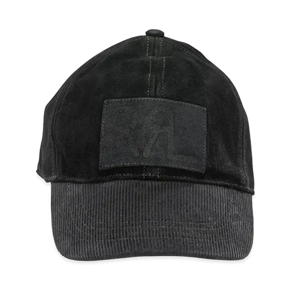 RRL Suede Baseball Cap "Black"
