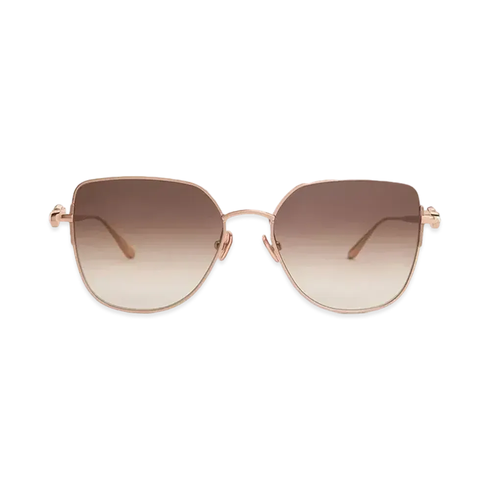 CHARLES & KEITH Crystal Embellished Metal-Rim Butterfly Sunglasses "RoseGold"