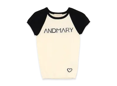 ANDMARY Women's Mary Logo Knit Tops "Ivory"