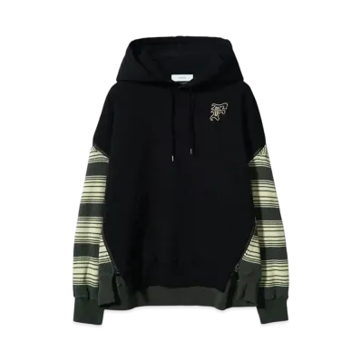 FACETASM WAFFLE KNIT ZIP HOODIE"BLACK"